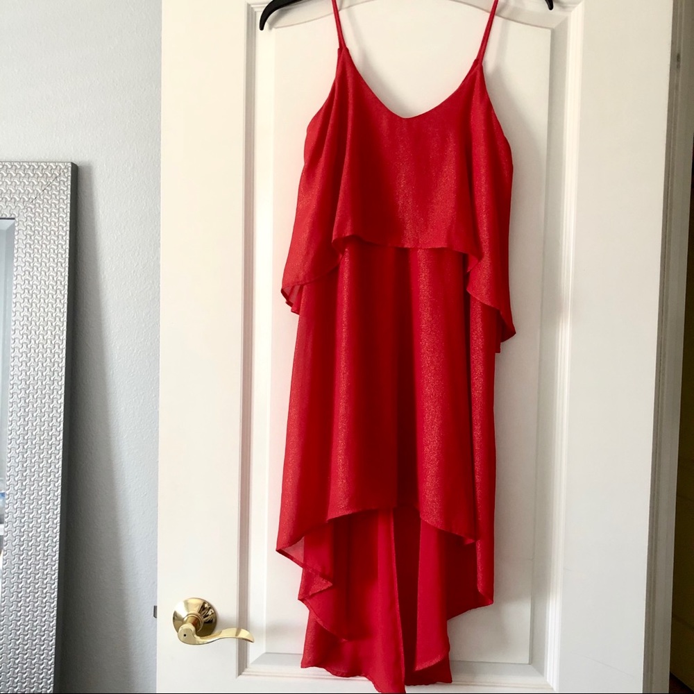 Audrey 3+1 Red Asymmetrical Dress